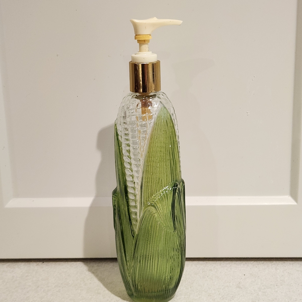 Avon Green and Gold Corn-Shaped Dispenser